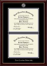 East Carolina University diploma frame - Masterpiece Medallion Double Diploma Frame in Gallery