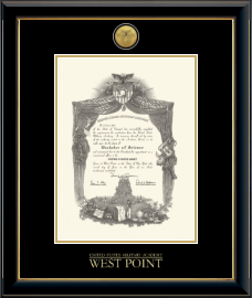 Gold Engraved Medallion Diploma Frame