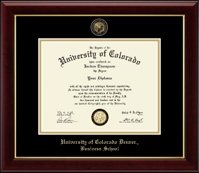University of Colorado Denver diploma frame - Masterpiece Medallion Diploma Frame in Gallery