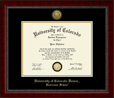 University of Colorado Denver diploma frame - Gold Engraved Medallion Diploma Frame in Sutton