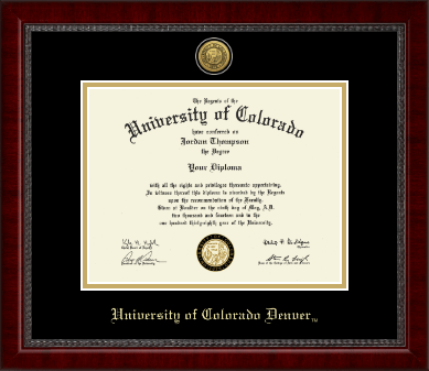 University of Colorado Denver diploma frame - Gold Engraved Medallion Diploma Frame in Sutton