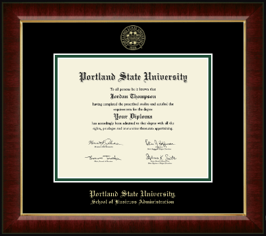 Portland State University diploma frame - Gold Embossed Diploma Frame in Murano