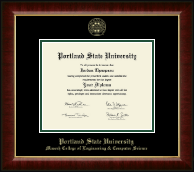 Portland State University diploma frame - Gold Embossed Diploma Frame in Murano