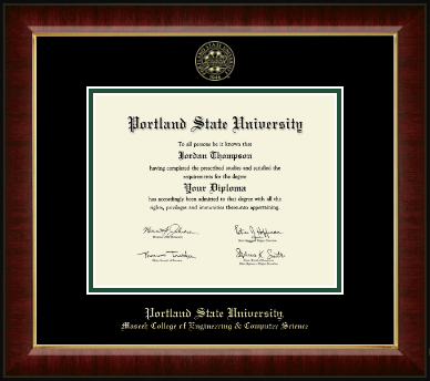 Portland State University diploma frame - Gold Embossed Diploma Frame in Murano