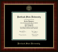 Portland State University Gold Embossed Diploma Frame in Murano