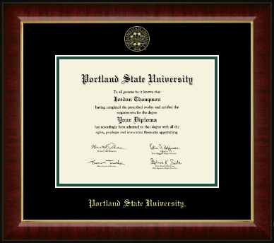 Portland State University diploma frame - Gold Embossed Diploma Frame in Murano