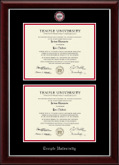 Temple University diploma frame - Masterpiece Medallion Double Diploma Frame in Gallery Silver