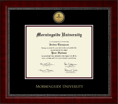Morningside University diploma frame - Gold Engraved Medallion Diploma Frame in Sutton