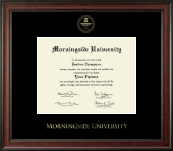 Morningside University Gold Embossed Diploma Frame in Studio