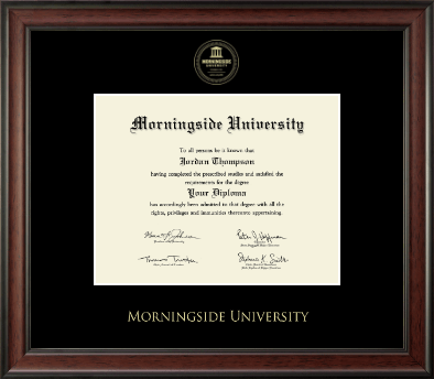Morningside University diploma frame - Gold Embossed Diploma Frame in Studio