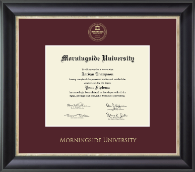 Morningside University diploma frame - Gold Embossed Diploma Frame in Noir