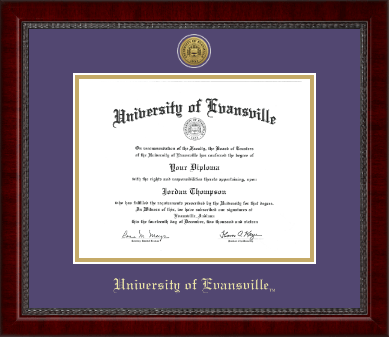University of Evansville diploma frame - Gold Engraved Medallion Diploma Frame in Sutton