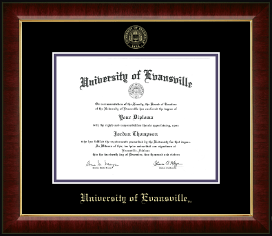 University of Evansville diploma frame - Gold Embossed Diploma Frame in Murano