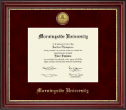 Morningside University diploma frame - Gold Engraved Medallion Diploma Frame in Kensington Gold
