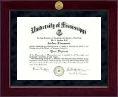 The University of Mississippi diploma frame - Millennium Gold Engraved Diploma Frame in Cordova