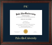 Palo Alto University diploma frame - Gold Embossed Diploma Frame in Studio