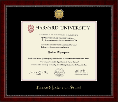 Harvard University diploma frame - Gold Engraved Medallion Diploma Frame in Sutton