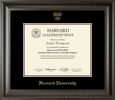 Harvard University certificate frame - Gold Embossed Certificate Frame in Acadia
