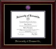 University of Evansville Masterpiece Medallion Diploma Frame in Gallery