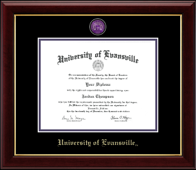 University of Evansville diploma frame - Masterpiece Medallion Diploma Frame in Gallery