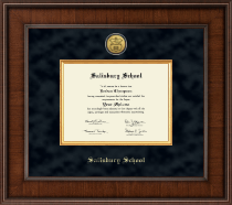 Salisbury School diploma frame - Presidential Gold Engraved Diploma Frame in Madison