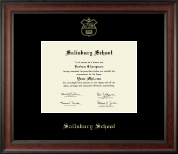Salisbury School diploma frame - Gold Embossed Diploma Frame in Studio