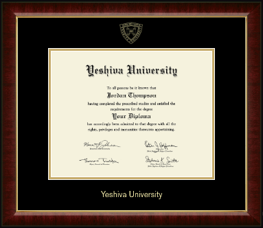 Yeshiva University diploma frame - Gold Embossed Diploma Frame in Murano