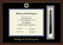 College of the Canyons diploma frame - Tassel & Cord Diploma Frame in Delta