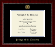 College of the Canyons Gold Engraved Medallion Diploma Frame in Sutton