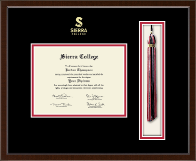 Sierra College diploma frame - Tassel & Cord Diploma Frame in Delta