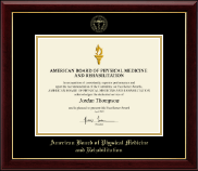 American Board of Physical Medicine and Rehabilitation certificate frame - Gold Embossed Certificate Frame in Gallery