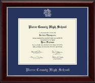 Pierce County High School Silver Embossed Diploma Frame in Gallery Silver