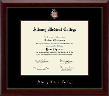 Albany Medical College diploma frame - Masterpiece Medallion Diploma Frame in Gallery