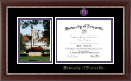 University of Evansville diploma frame - Campus Scene Masterpiece Diploma Frame in Chateau