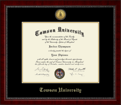 Towson University diploma frame - Gold Engraved Medallion Diploma Frame in Sutton