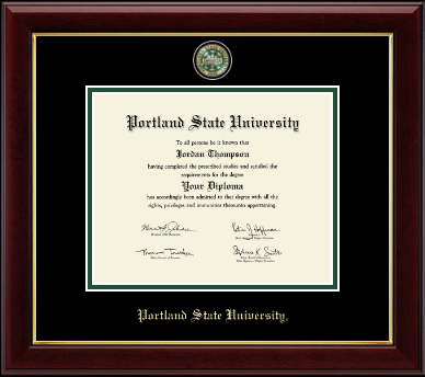 Portland State University diploma frame - Masterpiece Medallion Diploma Frame in Gallery