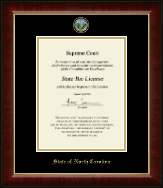 State of North Carolina Masterpiece Medallion Certificate Frame in Murano