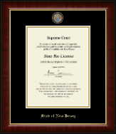 State of New Jersey Masterpiece Medallion Certificate Frame in Murano