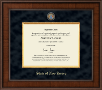 State of New Jersey Presidential Masterpiece Certificate Frame in Madison