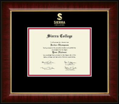 Sierra College diploma frame - Gold Embossed Diploma Frame in Murano