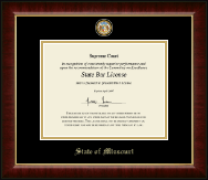 State of Missouri Masterpiece Medallion Certificate Frame in Murano