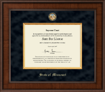 State of Missouri Presidential Masterpiece Certificate Frame in Madison
