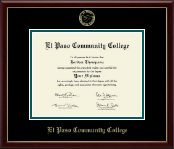 El Paso Community College Gold Embossed Diploma Frame in Galleria