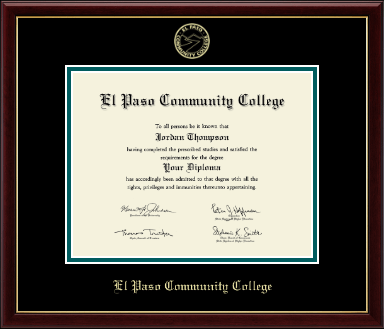 El Paso Community College diploma frame - Gold Embossed Diploma Frame in Galleria