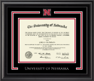 University of Nebraska Spirit Medallion Diploma Frame in Midnight