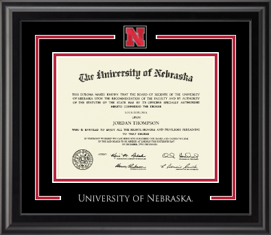 University of Nebraska diploma frame - Spirit Medallion Diploma Frame in Midnight