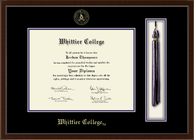 Whittier College diploma frame - Tassel & Cord Diploma Frame in Delta
