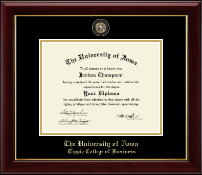 The University of Iowa diploma frame - Masterpiece Medallion Diploma Frame in Gallery