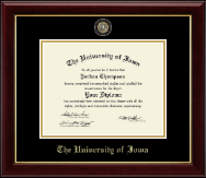 The University of Iowa diploma frame - Masterpiece Medallion Diploma Frame in Gallery