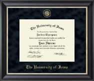 The University of Iowa diploma frame - Regal Edition Diploma Frame in Noir